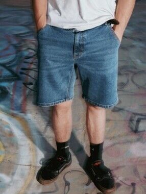 Ripton & Co. DTJ Skid Denim Jorts Shorts Blue Men's 33 NWT